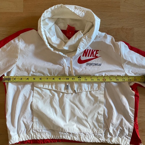 Red and off white cowl neck Nike pullover - Picture 12 of 12